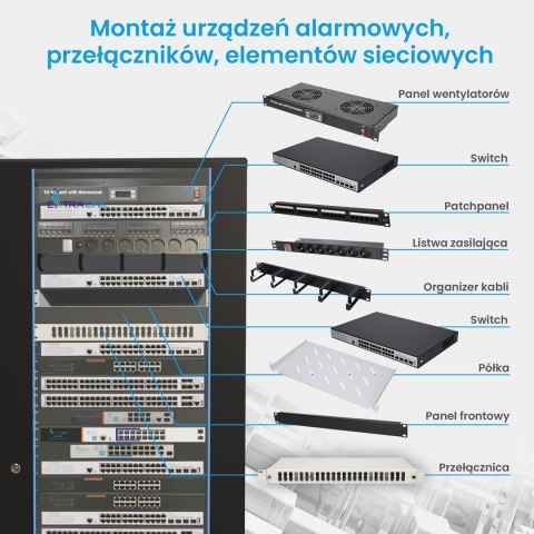 Extralink 42U 600x1000 Czarna | Szafa rack | stojąca