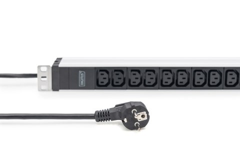 Listwa zasilająca PDU 19" Rack, 12x gniazdo C13 16A/230 V, 2.0m, 1x wtyk unischuko, 16A, aluminiowa
