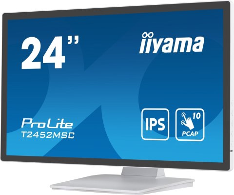 Monitor IIYAMA T2452MSC-W1 24inch WHITE Bonded PCAP 10P Touch 1920x1080