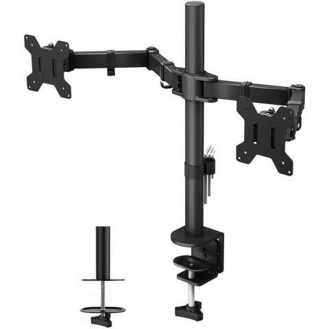 Techly ICA-LCD 382-D uchwyt / stojak do monitorów 68,6 cm (27") Czarny Biurko
