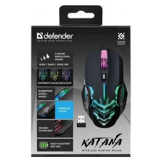 DEFENDER MYSZ GAMINGOWA KATANA GM-511 RF 3200DPI 7P CZARNA 52511