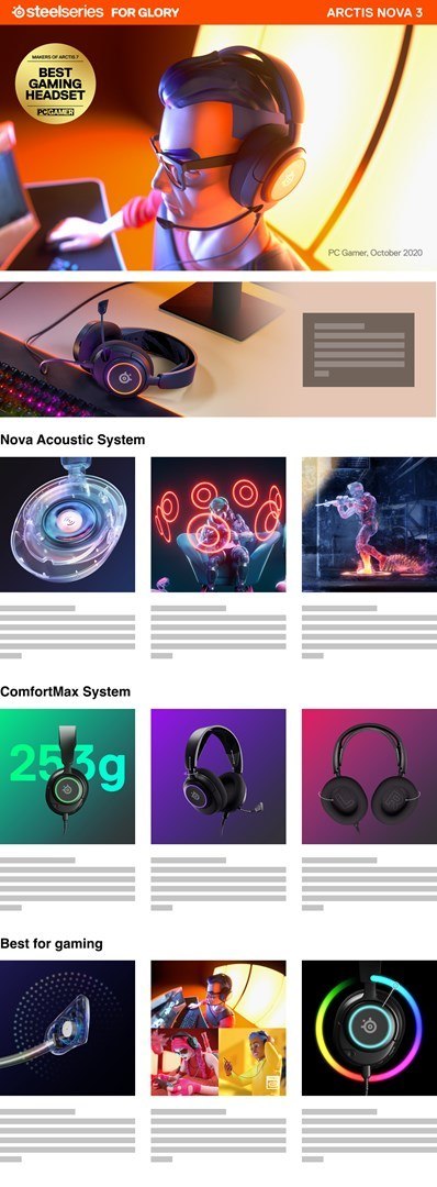 Steelseries Arctis Nova 3 Zestaw słuchawkowy Przewodowa Opaska na głowę Gaming USB Type-C Czarny