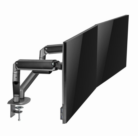 Gembird MA-DA2-05 uchwyt / stojak do monitorów 81,3 cm (32") Szary Biurko