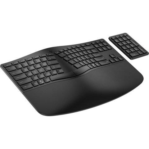HP Klawiatura ergonomiczna bezprzewodowa + numeryczna 965 7E756AA czarna