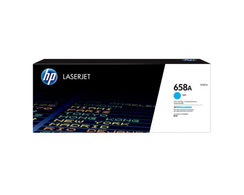 HP 658A — oryginalny wkład LaserJet z błękitnym tonerem