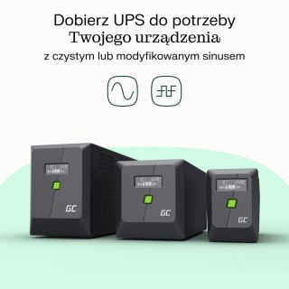 GREEN CELL UPS POWERPROOF 480W/750VA CZYSTA SINUSOIDA