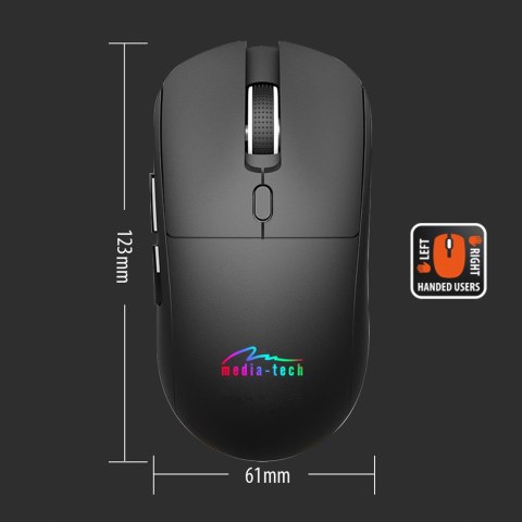 MEDIA-TECH MYSZ DUAL BT/RF SILENT&RECHARGE MT1124