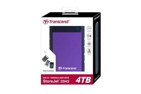 Dysk twardy USB3 4TB EXT. 2.5" TS4TSJ25H3P TRANSCEND Dysk twardy USB3 4TB EXT. 2.5" TS4TSJ25H3P TRANSCEND