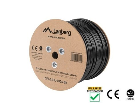Lanberg LCF5-21CU-0305-BK kabel sieciowy 305 m Cat5e F/UTP (FTP) Czarny