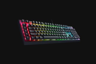Mechaniczna klawiatura do gier Razer BlackWidow V4 X, żółty przełącznik, układ amerykański, przewodowy, czarny Razer