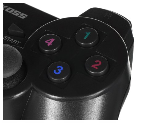 VAKOSS GAMEPAD BEZPRZEWODOWY USB Z FUNKCJĄ DUAL SHOCK, PC/PS3, TRYB CYFROWY I ANALOGOWY, GP-4705BK CZARNY VAKOSS GAMEPAD BEZPRZEWODOWY USB Z FUNKCJĄ DUAL SHOCK, PC/PS3, TRYB CYFROWY I ANALOGOWY, GP-4705BK CZARNY