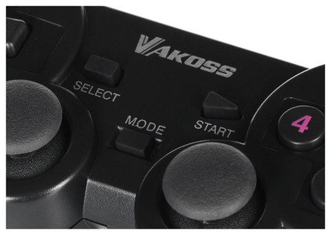 VAKOSS GAMEPAD BEZPRZEWODOWY USB Z FUNKCJĄ DUAL SHOCK, PC/PS3, TRYB CYFROWY I ANALOGOWY, GP-4705BK CZARNY VAKOSS GAMEPAD BEZPRZEWODOWY USB Z FUNKCJĄ DUAL SHOCK, PC/PS3, TRYB CYFROWY I ANALOGOWY, GP-4705BK CZARNY
