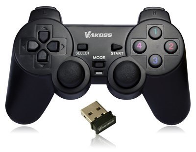 VAKOSS GAMEPAD BEZPRZEWODOWY USB Z FUNKCJĄ DUAL SHOCK, PC/PS3, TRYB CYFROWY I ANALOGOWY, GP-4705BK CZARNY VAKOSS GAMEPAD BEZPRZEWODOWY USB Z FUNKCJĄ DUAL SHOCK, PC/PS3, TRYB CYFROWY I ANALOGOWY, GP-4705BK CZARNY