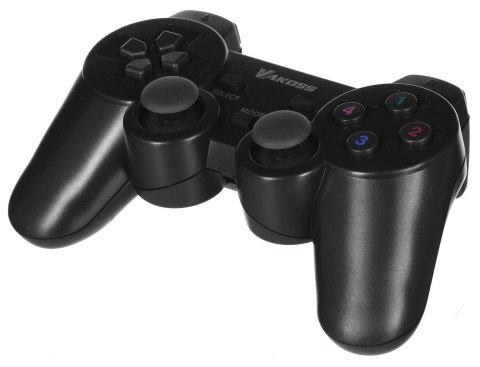 VAKOSS GAMEPAD BEZPRZEWODOWY USB Z FUNKCJĄ DUAL SHOCK, PC/PS3, TRYB CYFROWY I ANALOGOWY, GP-4705BK CZARNY VAKOSS GAMEPAD BEZPRZEWODOWY USB Z FUNKCJĄ DUAL SHOCK, PC/PS3, TRYB CYFROWY I ANALOGOWY, GP-4705BK CZARNY