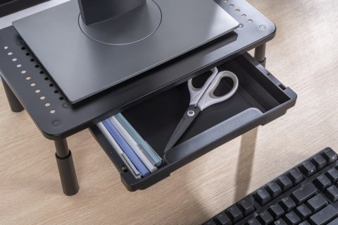 GEMBIRD REGULOWANA PODSTAWKA POD MONITOR Z SZUFLADĄ (PROSTOKĄT) GEMBIRD REGULOWANA PODSTAWKA POD MONITOR Z SZUFLADĄ (PROSTOKĄT)