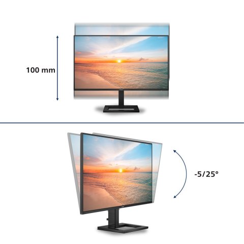 Philips 1000 series 27E1N1600AE/00 monitor komputerowy 68,6 cm (27") 2560 x 1440 px Quad HD LCD Czarny