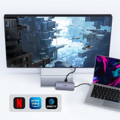 UNITEK D1071A hub i koncentrator USB 3.0 SuperSpeed 5 Gb/s Srebrny