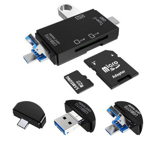 VAKOSS CZYTNIK KART 6W1 USB A/ MICRO USB/ USB C/ SD/ MICRO SD/ USB TC-R425X VAKOSS CZYTNIK KART 6W1 USB A/ MICRO USB/ USB C/ SD/ MICRO SD/ USB TC-R425X