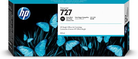 HP Czarny fotograficzny wkład atramentowy 727 DesignJet 300 ml