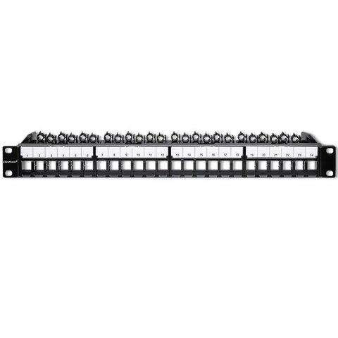 QOLTEC PATCH PANEL DO SZAF RACK 19" | 24 PORTY | 1U | UTP | CZARNY