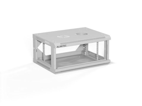 ALANTEC Szafa wisząca 19" 4U 600x450, drzwi szklane, kolor szary, do samodzielnego montażu - Flat Pack (SW-4U-600-450-01-SF) ALANTEC Szafa wisząca 19" 4U 600x450, drzwi szklane, kolor szary, do samodzielnego montażu - Flat Pack (SW-4U-600-450-01-SF)