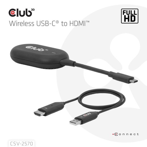 Adapter WRL USB-C na HDMI CSV-2570 Club3D
