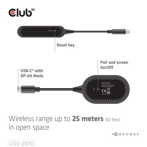 Adapter WRL USB-C na HDMI CSV-2570 Club3D
