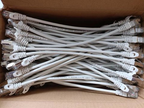 Kabel krosowy Equip Cat6 100szt S/FTP 2xRJ45 0,25m biały LSZH