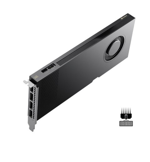 PNY RTX PRO 4000 Blackwell, 24 GB GDDR7 ECC 192-bit, 140W, PCI Express 5.0 x16, 4 x Display Port 2.1, ATX bracket, 1x CEM5 16-pi