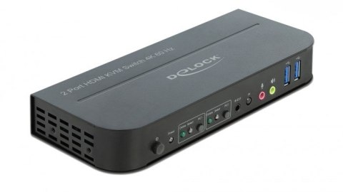 Przełącznik KVM HDMI Delock 4K 60 Hz z USB 3.0 i Audio - KVM / audio / USB switch - 2 porty