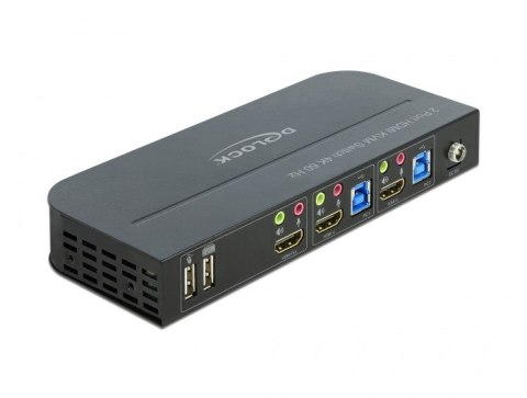 Przełącznik KVM HDMI Delock 4K 60 Hz z USB 3.0 i Audio - KVM / audio / USB switch - 2 porty