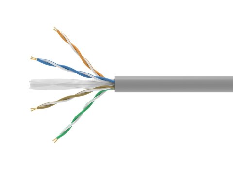 Wyposażenie Instalacji Kabel Cat6 U/UTP ECA 305,00m szare PVC