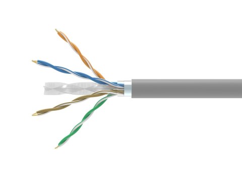 Wyposażenie Instalacyjne Kabel Cat6 F/UTP ECA 305.00m szary LSZH