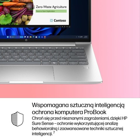 HP ProBook 4 G1i Ultra 5 225U 14.0"WUXGA IPS 300nits AG 24GB DDR5 5600 SSD512 Arc Cam1080p 56Wh W11Pro Pike silver aluminium 3Y 