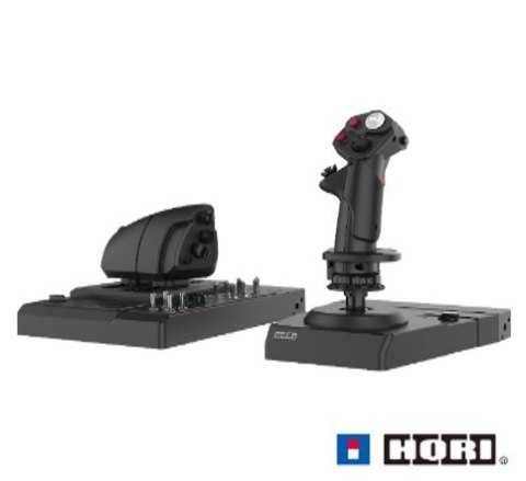 Hori - HOTAS Flight Control System & Mount for PC (Windows 11/10) High-End Flight Stick & Throttle for PC Flight Sims