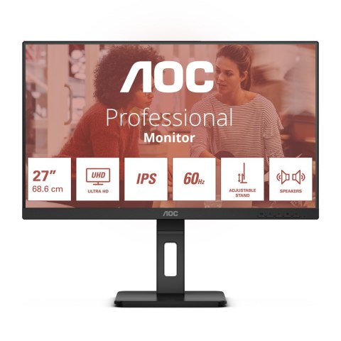 Monitor AOC 68,6cm (27") U27E3UF 16:09 2xHDMI+DP+USB 4K Lift