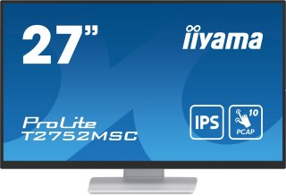 Monitor komputerowy iiyama ProLite T2752MSC-W1, 68,6 cm (27") 1920 x 1080 px Full HD LED Ekran dotykowy Biały