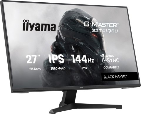 Iiyama G-MASTER Zyskaj przewagę z monitorem G2741QSU-B1 Black Hawk z technologią panelu IPS i czasem reakcji 1 ms MPRT