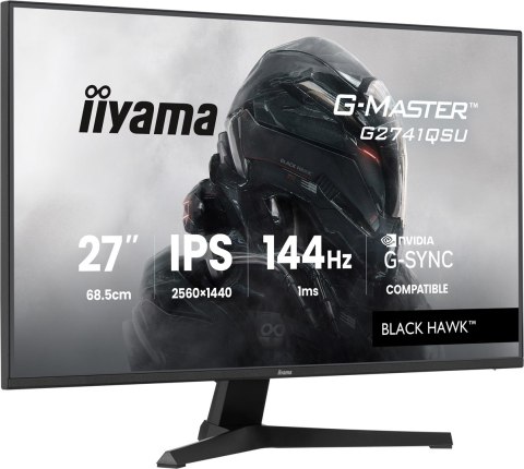 Iiyama G-MASTER Zyskaj przewagę z monitorem G2741QSU-B1 Black Hawk z technologią panelu IPS i czasem reakcji 1 ms MPRT