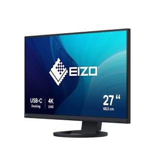 Monitor EIZO FlexScan EV2740S-BK - monitor LCD IPS 27", 4K UHD 3840 x 2160 (16:9), złącza USB-C (czarny)