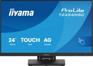 Monitor dotykowy iiyama ProLite 24" IPS z technologią InCell PCAP (10pkt), z powłoką antyrefleksyjną oraz elastyczną podstawą