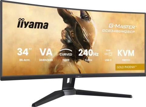 Monitor iiyama GCB3486WQSCP-B1 34" VA 3440x1440 500cd/m2 0,4ms 2xHDMI 2xDP USB