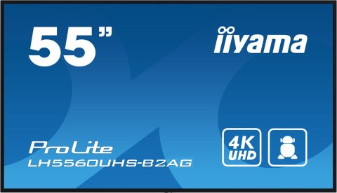 Iiyama 55" profesjonalny wyświetlacz Digital Signage 4K UHD z zaawansowanymi opcjami sterowania i łączności