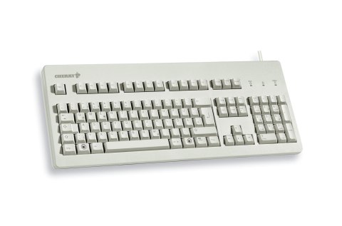Klawiatura CHERRY TAS G80-3000 Przewodowy DE-Layout jasnoszary NIEBIESKI PRZEŁĄCZNIK