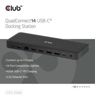 Stacja dokująca NB ACC 14IN1/USB-C 150W CSV-2540 CLUB3D