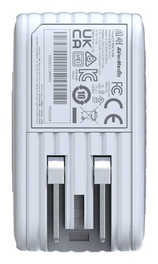 Stacja ładująca AVerMedia, Core GO (GC313) Biała, 100W GaN, HDMI