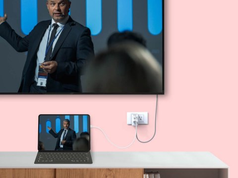 Stacja ładująca AVerMedia, EliteGO (GC313Pro) Biały, 100W GaN, HDMI