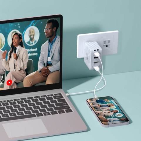 Stacja ładująca AVerMedia, EliteGO (GC313Pro) Biały, 100W GaN, HDMI