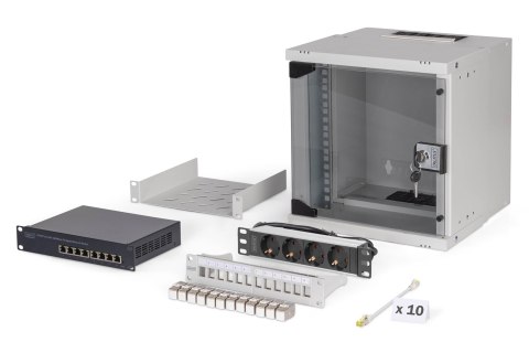 Pakiet sieciowy 10", szafa 6U i sprzęt, wersja gr SOHO Pro, bez montażu