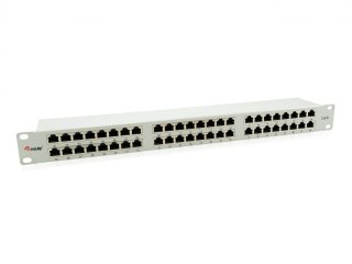 Panel krosowy RJ-45 x 48, STP, możliwość montażu w stojaku, CAT 6, jasnoszary, 1U, 48,3 cm (19") (326349)